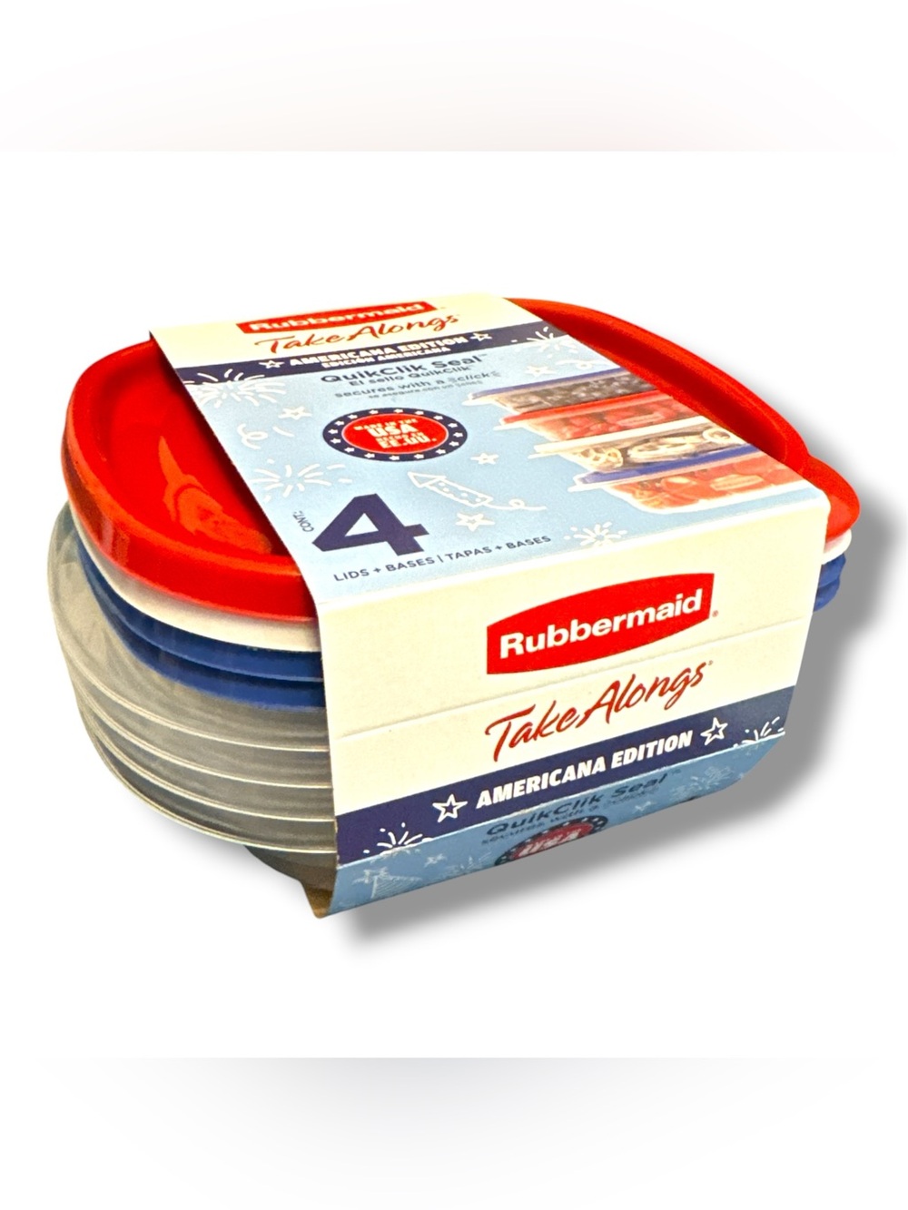 Rubbermaid TakeAlongs Food Storage Set in Red White and Blue